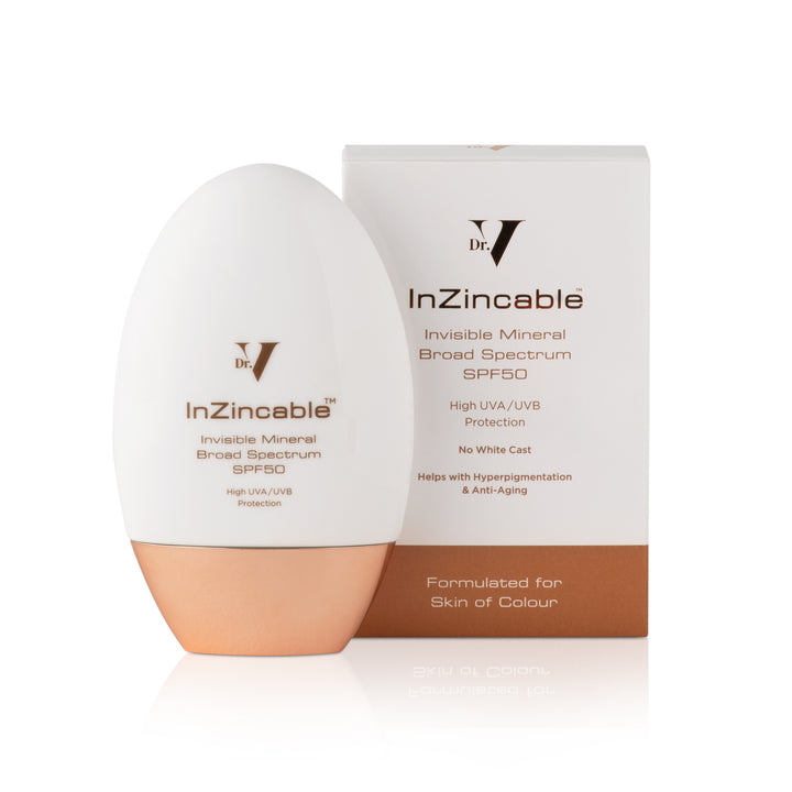 Dr. V InZincable SPF50 Broad Spectrum 'Invisible' Mineral Suncream 50ml bottle