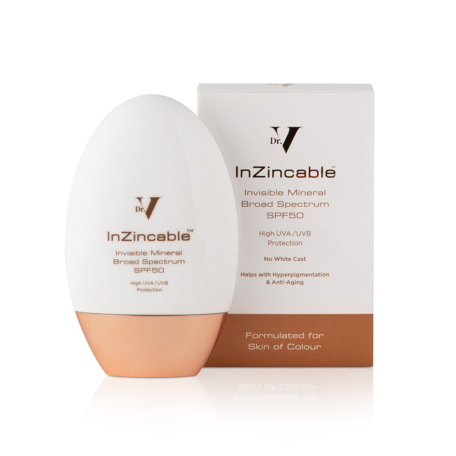 Dr. V InZincable SPF50 Broad Spectrum 'Invisible' Mineral Suncream 50ml bottle