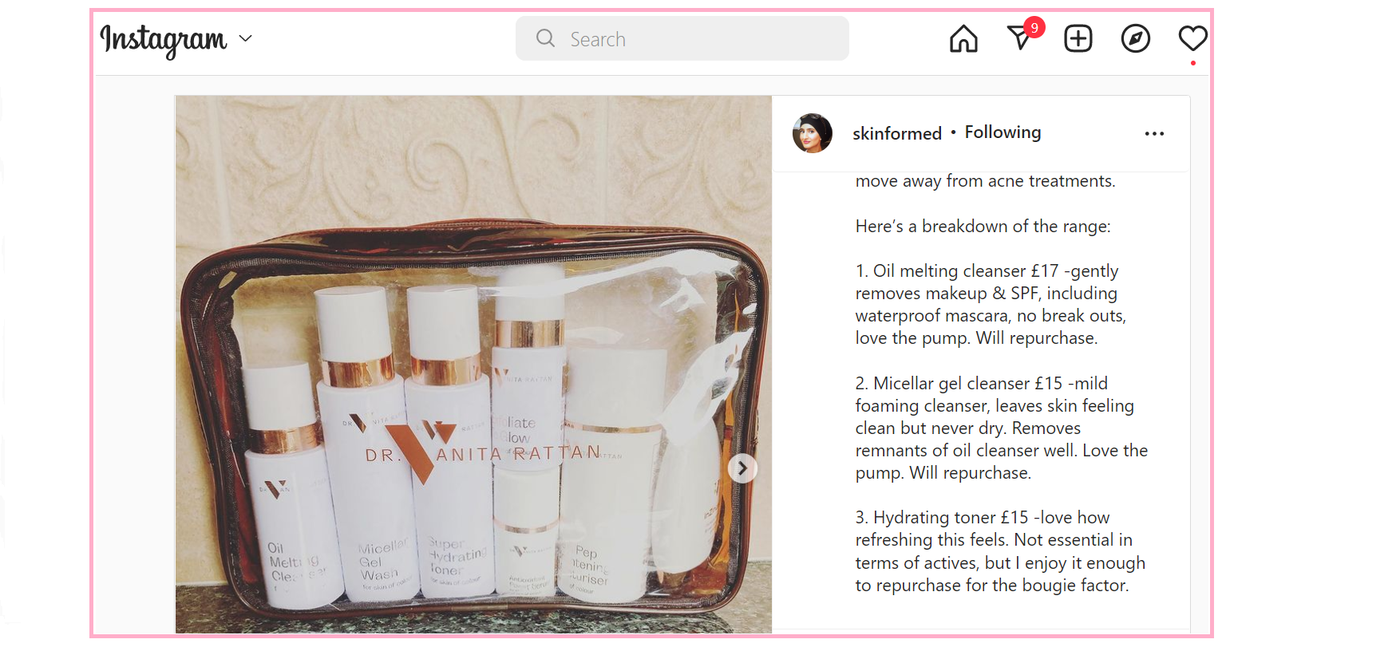 @skinformed review of Dr Vanita Rattan Daily Range