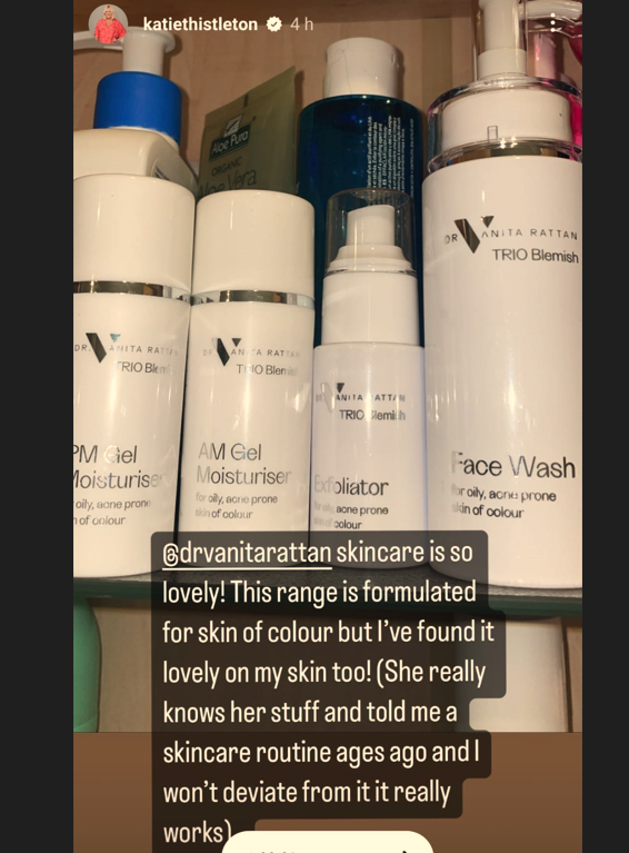 Katie Thistleton BBC Radio 1 Dr V Skincare